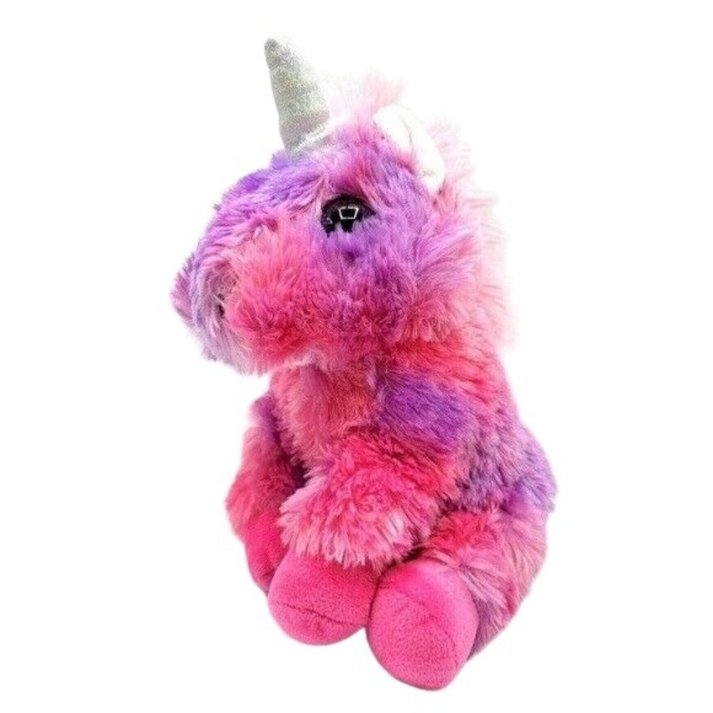 Spark Create Imagine Unicorn Plush Pink Purple 11" Glitter Eyes Tie Dye